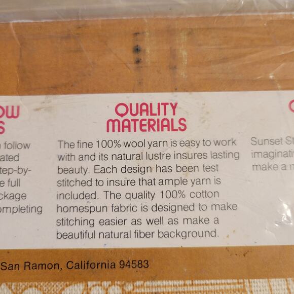 Sunset Stitchery "Country Home" Needlepoint Kit 16x20 Frame Sealed 1976 Sealed - Picture 14 of 15